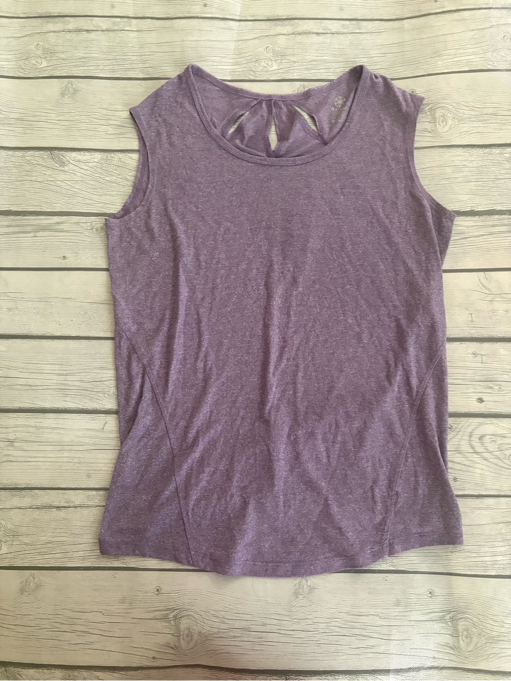 GAIAM Purple Sleeveless Keyhole Tank